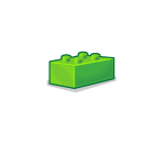 4-Peg Green Side Block